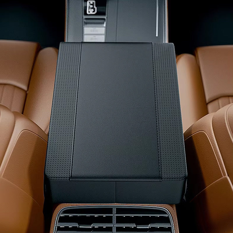 CHEGES Universal Leather Car Armrest Storage & Ashtray