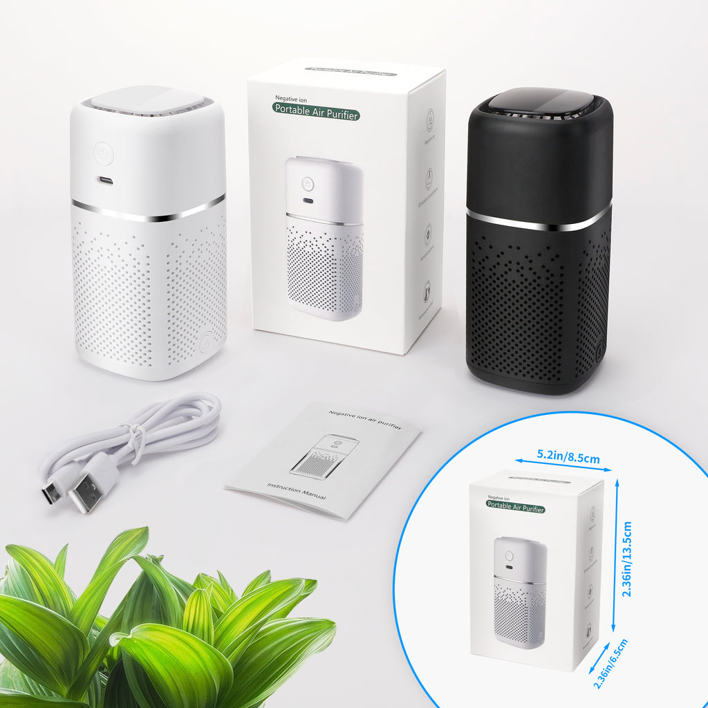 Mini Portable Car Air Purifier with HEPA & Ionizer
