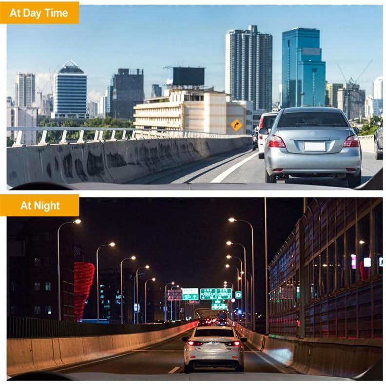 Wide-Angle Car Dashcam for Day & Night Recording
