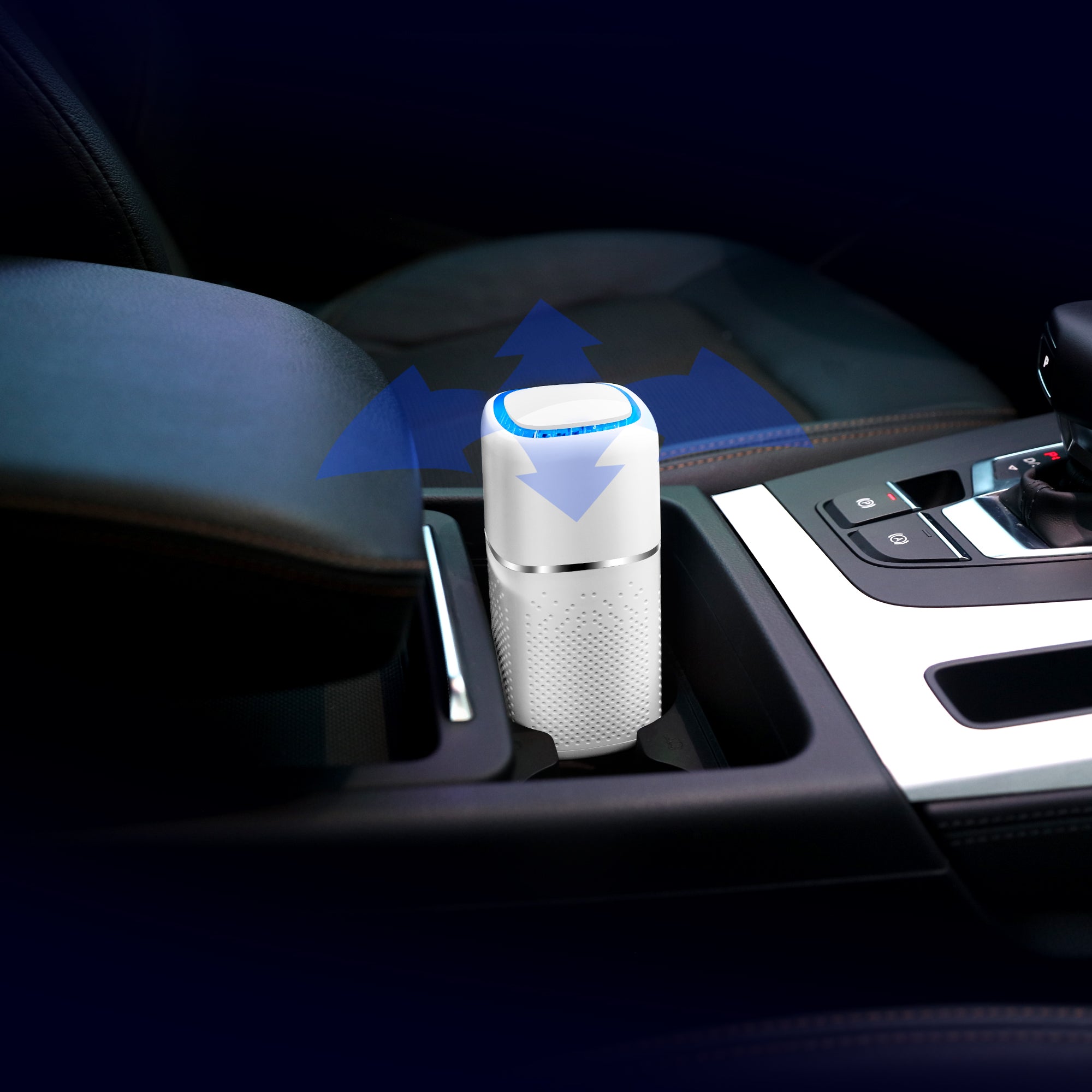 Mini Portable Car Air Purifier with HEPA & Ionizer